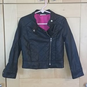 Girls 5T Foux Leather Motorcycle Jacket